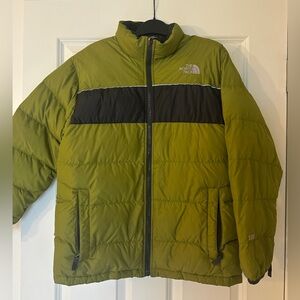The North Face Boys XL Green and Black Puffer Jacket